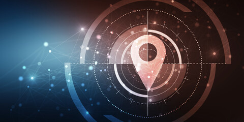 2d rendering Red map pointer