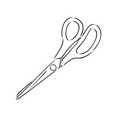 Doodle style scissors illustration. Scissors vector sketch illustration