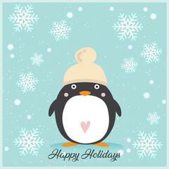 Beautiful winter card illustration  with festive elements. Happy New year and Merry Christmas. Happy Holliday spirit image