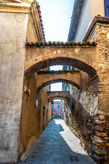 Fototapeta na wymiar Sirmione Town historical street view in Italy