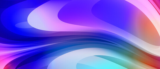 Abstract background with colorful gradient. Vibrant graphic wallpaper with stripes design. Fluid 2D illustration of modern movement.
