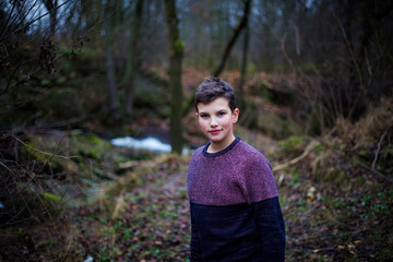 Young boy posing in Nature 