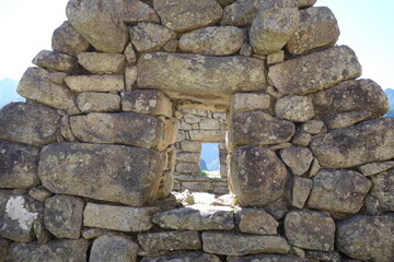 stone wall with windows