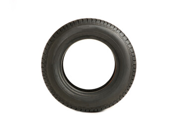 Car tire isolated on a white background.