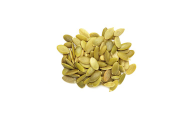 Pumpkin seeds isolated on a white background