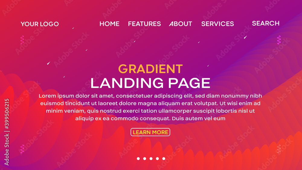 Poster abstract background for website landing page