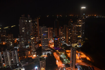 Panama by night, Central america.
