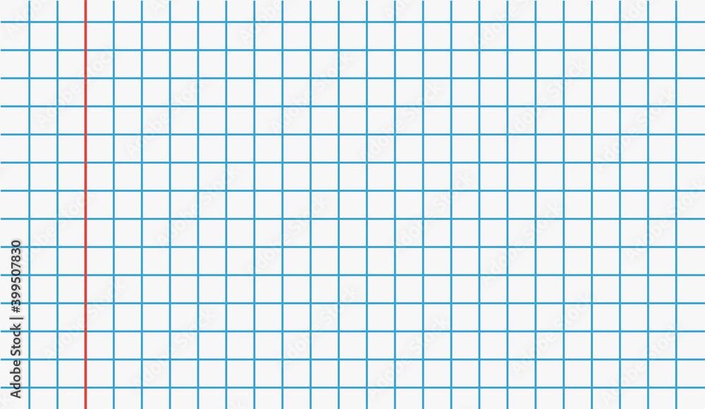 Poster paper sheet squared background. pattern with paper page in square notebook. vector design template. 
