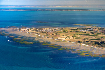 oleron island aerial view in atlantic ocean ile d'oléron dans l'océan atlantique vue du ciel et d'avion
