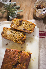 Mincemeat festive banana bread loaf
