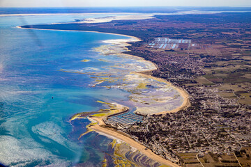 oleron island aerial view in atlantic ocean ile d'oléron dans l'océan atlantique vue du ciel et...