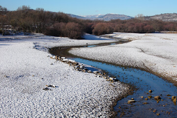paisaje nevado en lamentaba  