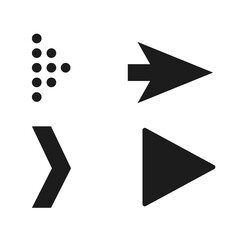 Arrow icon set isolated on background. Trendy vector collection. Different arrow icons in flat style. Creative arrows template for web site, app, graphic design, ui and logo. Arrow vector symbol