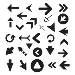 Arrow icon set isolated on background. Trendy vector collection. Different arrow icons in flat style. Creative arrows template for web site, app, graphic design, ui and logo. Arrow vector symbol