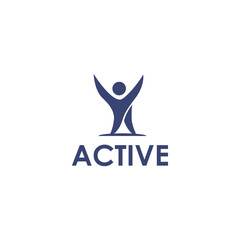 Active Logo Design People Modern