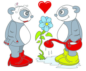 Saint-Valentin : Pandas