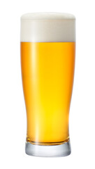 Glass of beer isolated on white background.