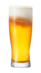 Glass of beer isolated on white background.