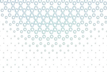 Light blue, green vector background with bubbles.