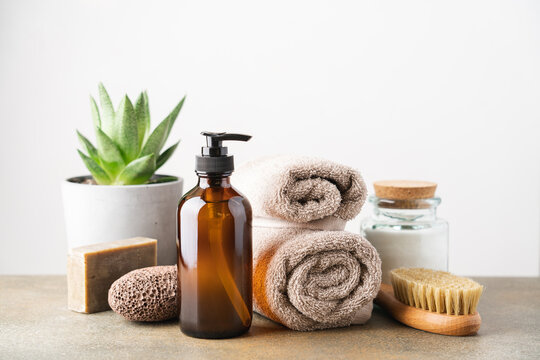 Zero Waste Spa And Body Care Treatments. Eco Friendly Natural Products. Various Items For Eco Home 