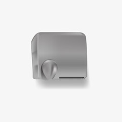 PrintWall hand dryer, dispensers with soap and paper towel.