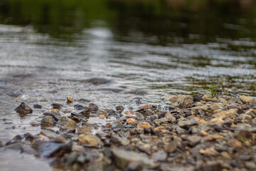 water flowing into the river