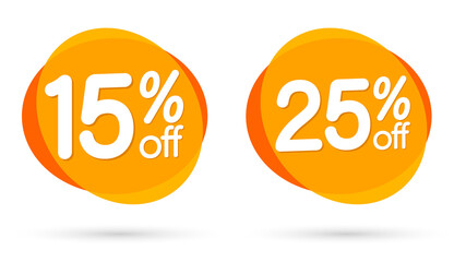 Set Sale banners design template, discount tags, app icons, vector illustration