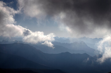 Mountain landscape. 3600 m. Elbrus region.