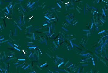 Dark blue, green vector pattern with narrow lines.