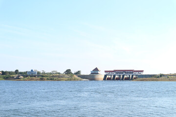Lam Pao dam, kalasin, Thailand 6-12-2020, Global warm.