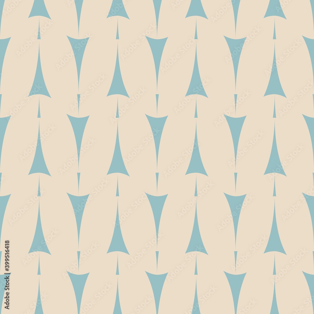 Poster tile vector pattern with blue arrows on pastel background