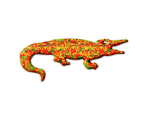 alligator crocodile Jellybeans Yummy sweets Colorful illustration, jelly Icon logo symbol