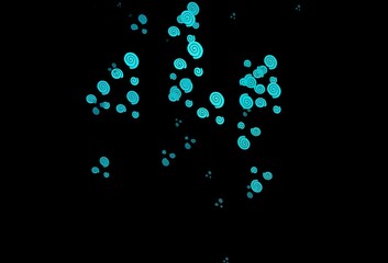 Dark Blue, Green vector template with liquid shapes.