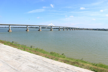 "Second Thai - Lao Friendship Bridge" Mukdahan, 12-7-2020Thailand and Savannakhet, Laos, is a route for economic development.