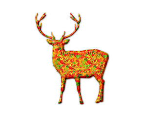 Reindeer antler moose deer animal Jellybeans Yummy sweets Colorful illustration, jelly Icon logo symbol
