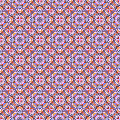 Geometric seamless pattern, abstract colorful background, vector texture.