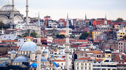 Levels of residential buildings and mosques, Istanbul,Turkey