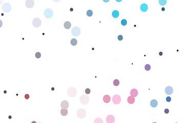 Light Blue, Red vector pattern with spheres.