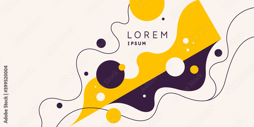 Aufkleber modern backgrounds with abstract elements and dynamic shapes. compositions of colored spots. vector 