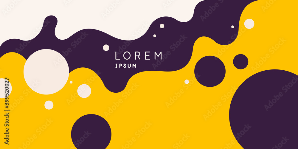 Poster poster with dynamic waves. vector illustration in minimal style. abstract background.