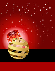 christmas greeting with abstract christmas ball - 399520861