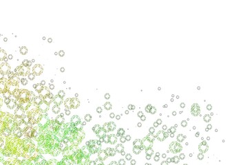 Light Green, Yellow vector backdrop with dots.