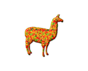llama animal Jellybeans Yummy sweets Colorful illustration, jelly Icon logo symbol