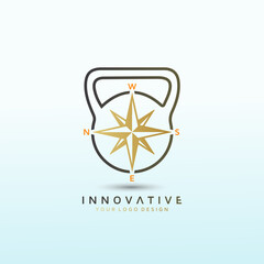 Compass icon fitness vector logo design, fitness logo design, dumbbell icon, Gym Logo Ideas and Fitness Logo Designs