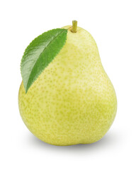 green pear isolated on white