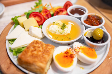 Meal in a restaurant in Istanbul, Turkey