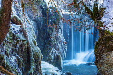 Allgäu - Wasserfall - Winter - Gerats - Eis - Frost 