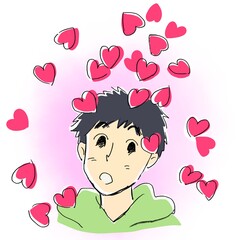 ハートと男の子