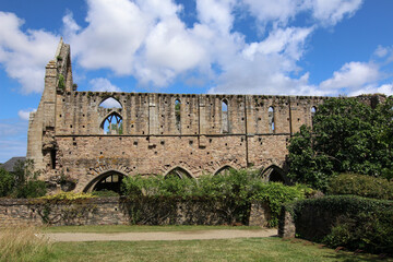 Fototapeta premium Abbaye de Beauport - famous cloister in ruins. in Paimpol in Brittany, France