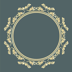 Mandala, designer frame, circle.Designer decorative frame.Beautiful elegant vector element for design and place for your text. Border for any of your ideas.Lace image in the form of a circle or sun.